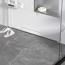 Bernkot Linear Wall Drain 30 304 Stainless Steel Side Drain W/Tiled Grate Hair