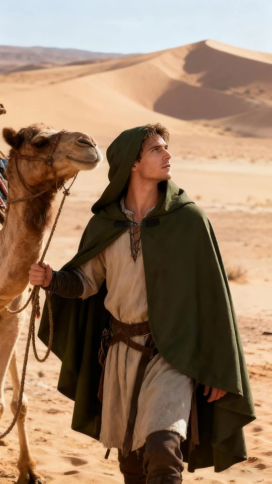 Capa Medieval con Capucha Halloween Renacimiento Capa Corta con Capucha para Hombre y Mujer Foto 4 de 4