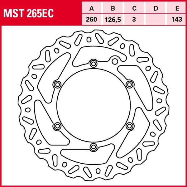 TRW Bremsscheibe MST265EC | FüR KTM XC-F 250 2006-2024 Vorne / Front-image