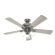 Hunter Fans 51857 Crestfield 5-Blade Ceiling Fan with Light Kit and Handheld