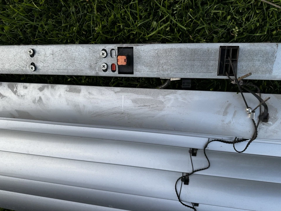 2X C80L FLAT ALU JALOUSIE AUSSENRAFFSTORE SEILFÜHRUNG + MOTOR GEBRACHT - Bild 3 von 4