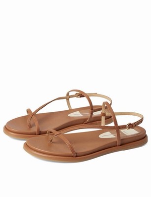 Dolce Vita Size-8.5M Woman's Sandals Dallen Saddle Leather Brown