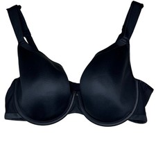Cacique Lane Bryant Bra 44C Black Underwire Lined Full Coverage Molded Mesh Back
