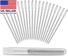 20 Pieces Large-Eye Blunt Needles 2Inch Large Eye Sewing Needles Stainless Steel