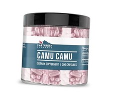 Camu Camu 200 Capsules, Pure  Undiluted, No Additives 1 Count Pack of 200 