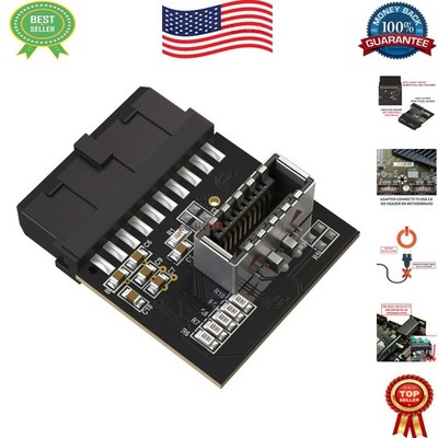 Compact USB 3.0 20 Pin to USB-C A-Key Converter for Desktop & Tablet