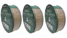 3Pack Kirkland Signature Wire Edged Sheer Brown Ribbon 50 yards 1.5 inches