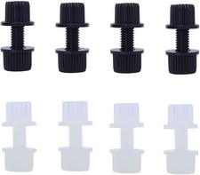 Nylon License Plate Frame Bolts Nuts Screws Fasteners For One Size Black