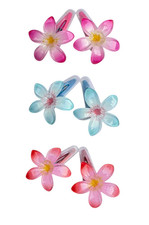 Elegant Floral Hair Clips Pair for Girls Women Stylish Accessory Pack of 3 Set
