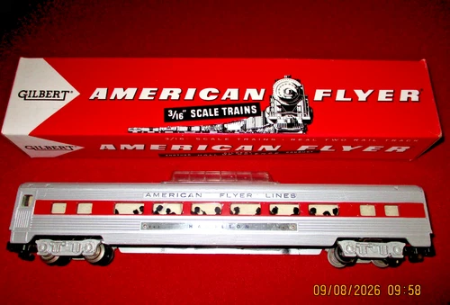 VINTAGE American Flyer By Lionel S GAUGE Hamilton Domed Passenger Car #962~w/BOX