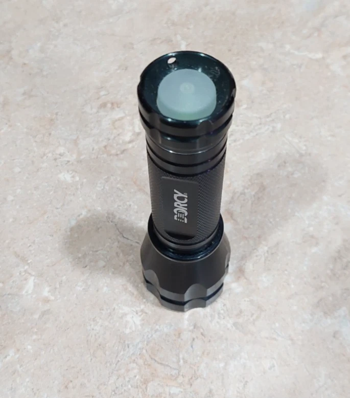 Dorcy LED Aluminum Black Flashlight 5" W/ Panasonic AAA Rechargeable Batteries - Image 4 of 4