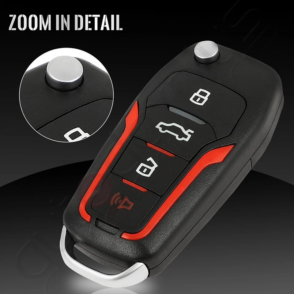 2 Remote Car Key Fob for Ford Mustang Escape 2005 2006 2007 2008 2009 2010-2012 - Image 4 of 4