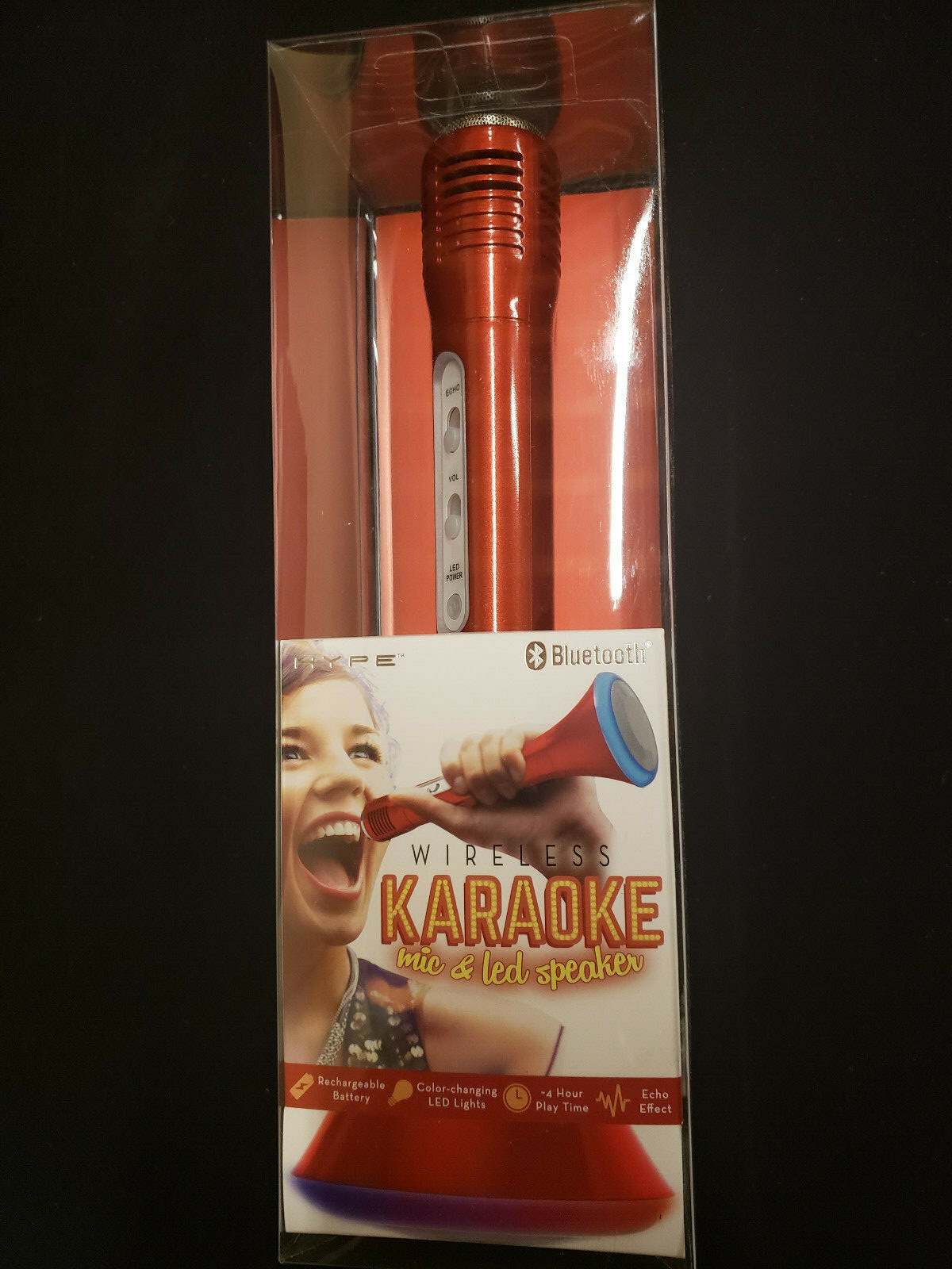 wireless karaoke mic and led speaker