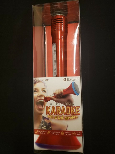 hype wireless karaoke mic & led speaker