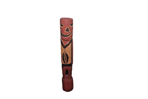 Hand Carved & Painted Wooden 10" Tiki Statue - Picture 2 of 7