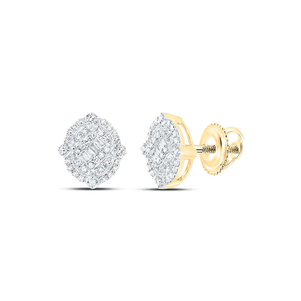 Diamond oval deals earrings