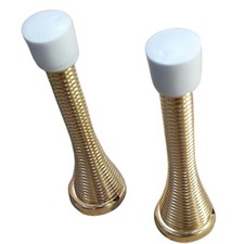 80mm CHROME  SPRING LOADED DOORSTOP DOOR STOP STOPER STOPPER Spiral GI35P x 2 