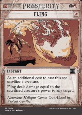 *MtG: 4x Fling - Outlaws of Thunder Junction: Breaking News Uncommon*