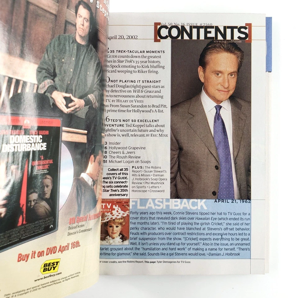 Leonard Nimoy Spock TV Guide 2002 April 20-26 Star Trek Original Series Mag A348 - Image 2 of 4