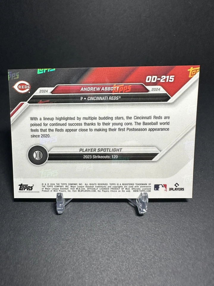 REDS-Andrew Abbott RC - 2024 Topps Now Road to Opening Day OD-215 BLUE SP #42/49 - Image 2 of 3