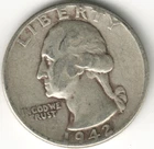 USA - 1942P - Washington ¼ $ - Silver Eagle - no mint mark - #16021RG