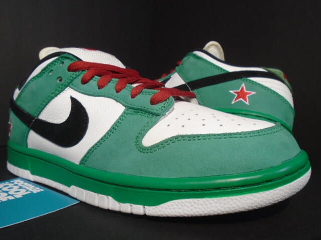 nike dunk green white