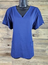 Grey's Anatomy Blue Scrub Top Large Chest 42" Length 26"