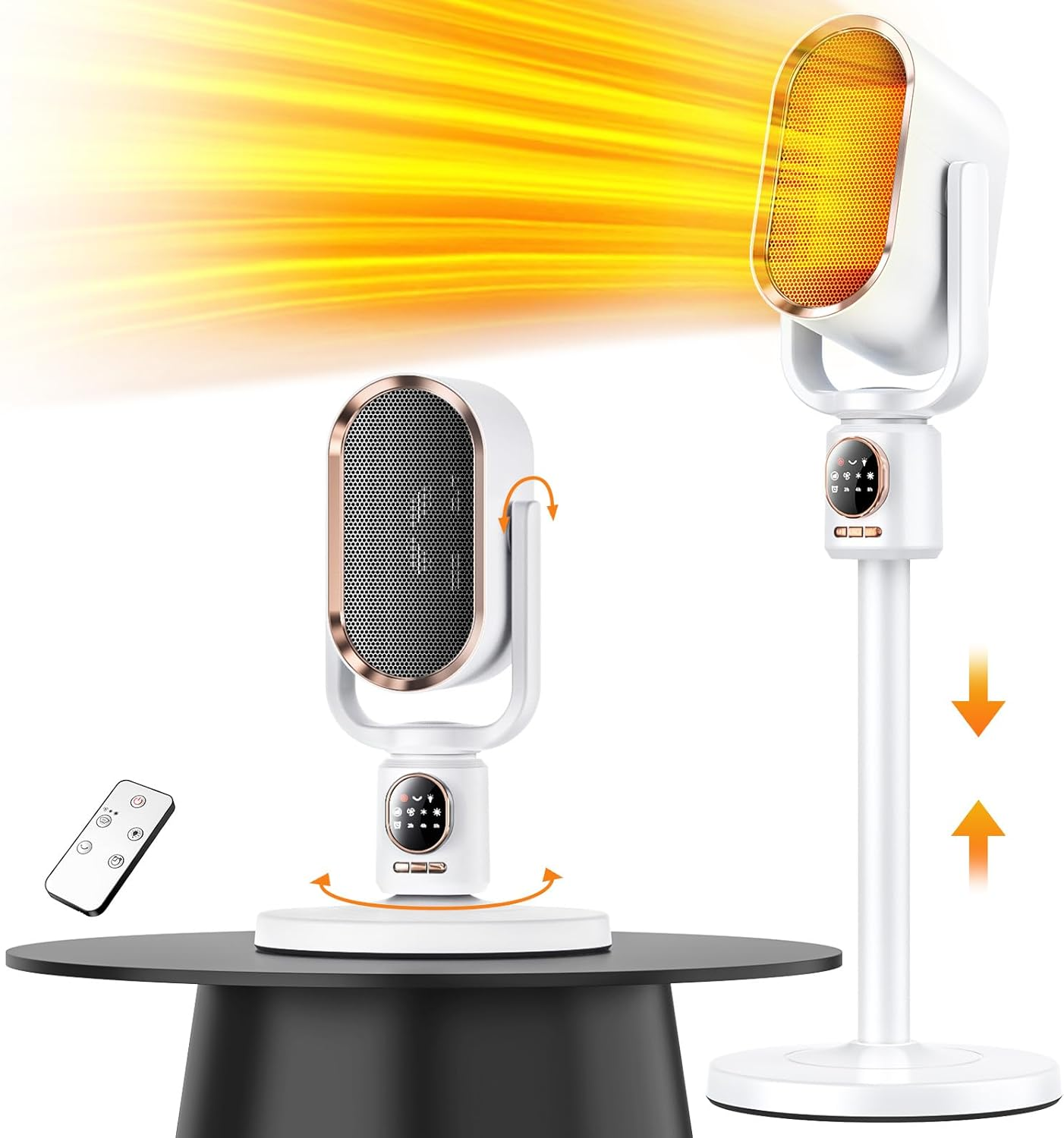 Space Heaters for Indoor Use，1500W Portable Electric Heaters with Thermostat，Dig