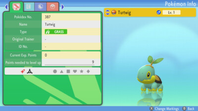 Shiny Turtwig Egg Pokemon [Brilliant Diamond Shining Pearl]