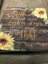 Pillow Covers 19 x 19 inch Rustic Sunflower Linen 2 pieces Home/Sunflower New