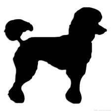 Poodle - Decal Sticker - Multiple Colors  Sizes - ebn6028