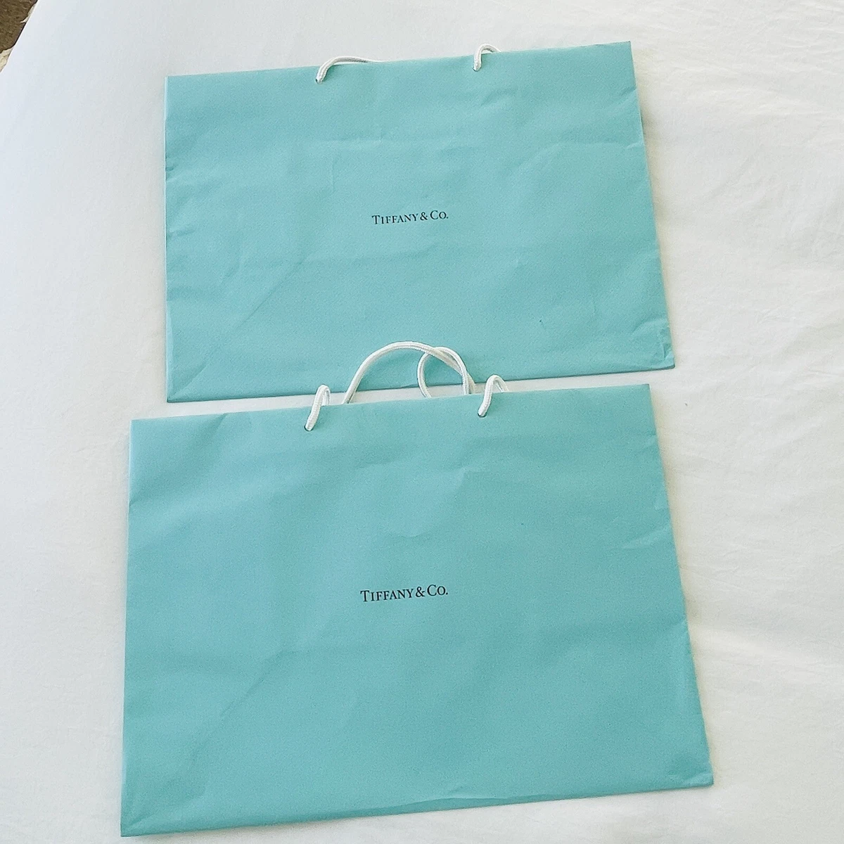 2 Tiffany Co Empty Large Blue Gift Bag Shopping Size