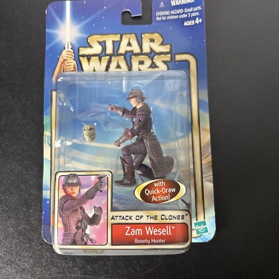 Zam Wesell Star Wars Attack of the Clones 2002 Hasbro Action Figure NEW IN BOX