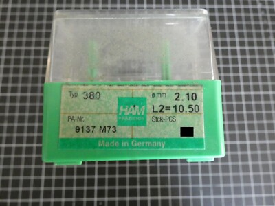 15 x HAM Leiterplattenbohrer Typ 380 Ø2.10; L2= 10.50