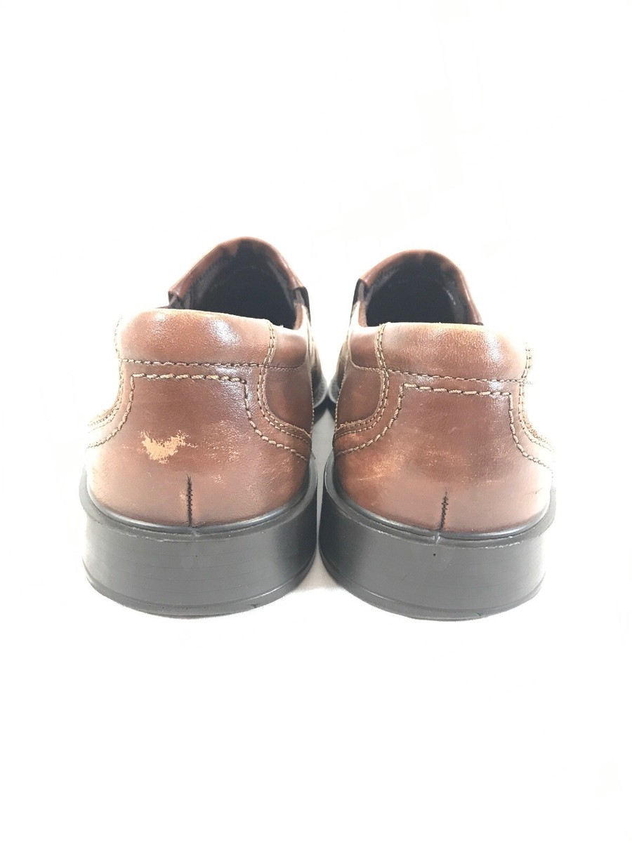 ECCO Brown Leather Slip On Loafer Casual Dress Shoes Men US  display picture 1