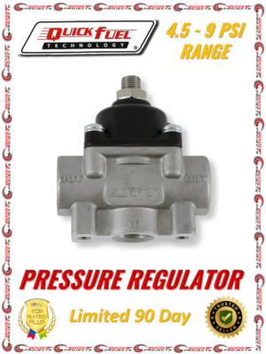 Quick Fuel Aluminum Gasoline Pressure Regulator 4.5 - 9 PSI Range -  30-803QFT