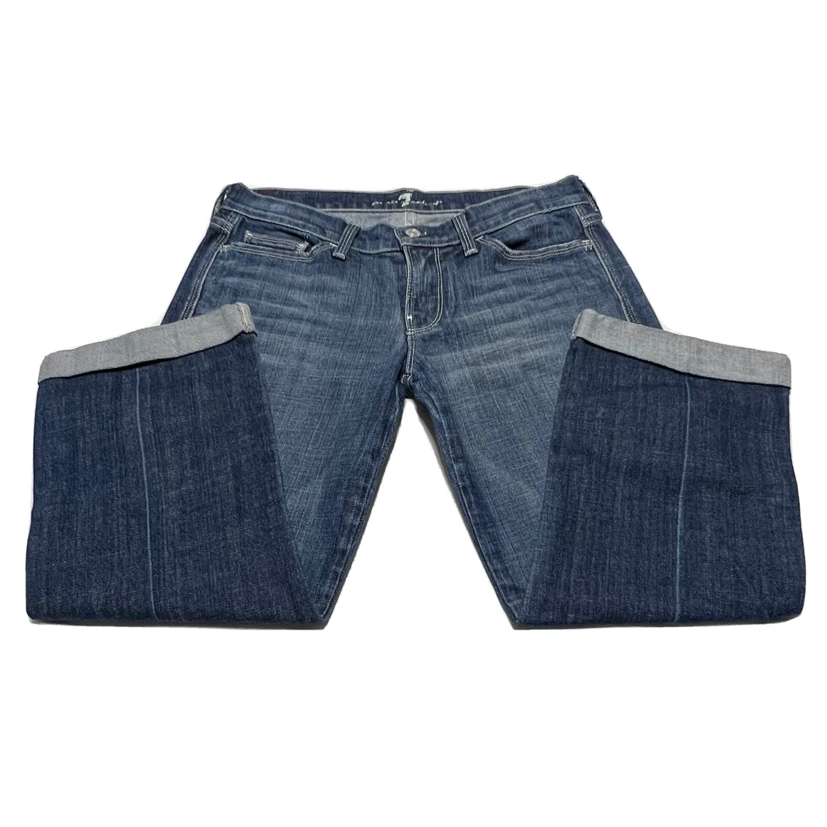 7 For All Mankind Size 28 Colette Jeans Cropped Womans Cuffed