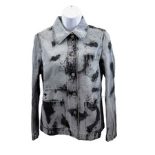 Christian Dior - Ss 2020 Bleached Denim Jacket - Blue / Black - S 34 Us 2 - Nwt