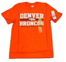 NWT NFL Team Apparel Men's Orange Denver Broncos Crew Neck Tee Medium