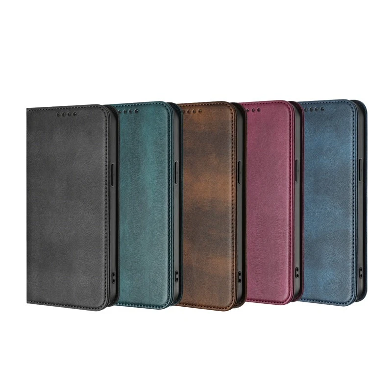 Genuine Leather Wallet Case Magnetic Flip Cover for OnePlus 8T/9/9 Pro/11/12/13 - Image 2 of 4