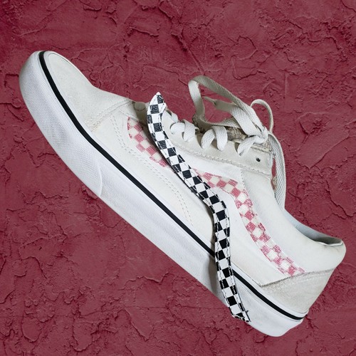 vans old skool checkered stripe
