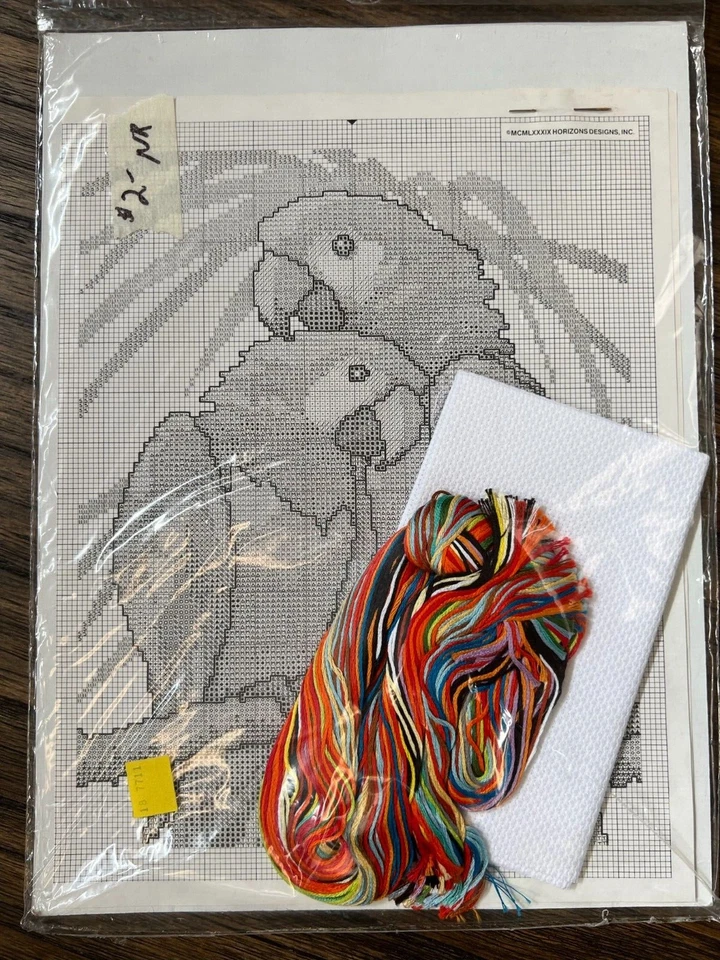 NUEVO 1989 MONARCH HORIZONS CONTADO PUNTO DE CRUZ KIT "GUACAMAYOS ESCARLATA" R. REINARDY Foto 2 de 2