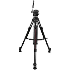 Cartoni Focus 18 Tripod System w/ 2-Stage Aluminum Legs, Mid-Level Spreader, Bag
