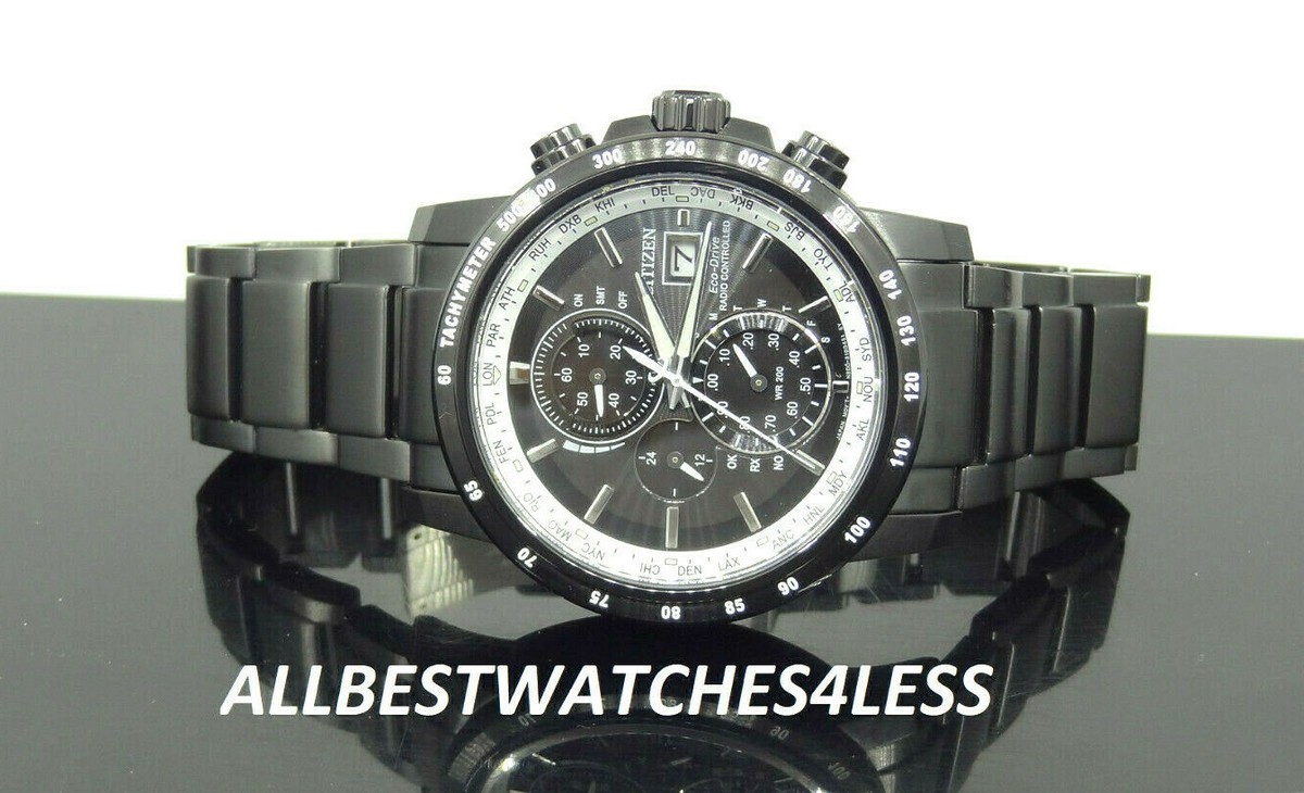 Citizen AT8175-58E Radio Controlled World Time Tachymeter Men's