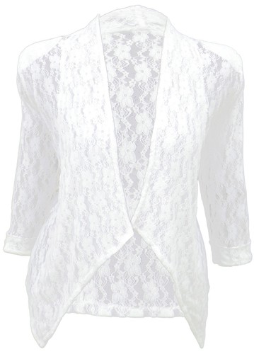 Dressy White Bolero Shrug Top Ladies 
