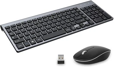 IBERA TASTIERA E MOUSE WIRELESS- USB ERGONOMICO SENZA FILI PER PC WINDOWS COMPUTER MAC