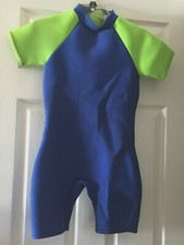 Childs kids youth 2mm spring shorty WETSUIT L surf swim washed clean USA