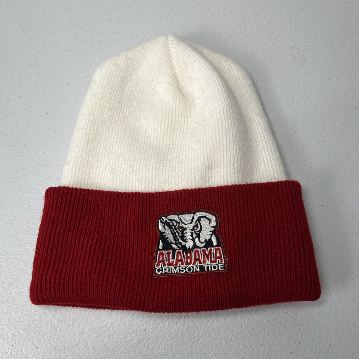 Vintage Red and White BAMA Knit Beanie Men main image 4