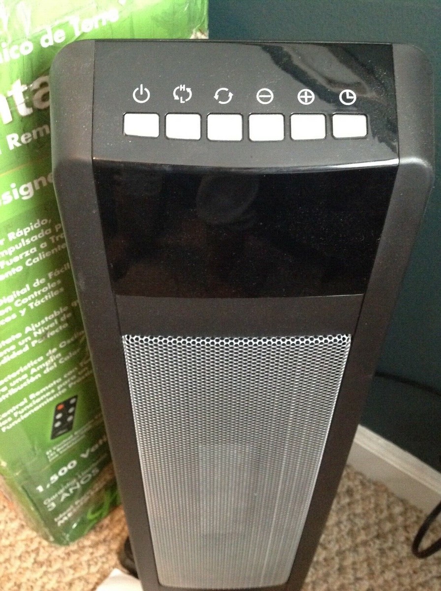 HUNTER 1500-Watt Digital Ceramic Tower Heater with Remote Control | eBay