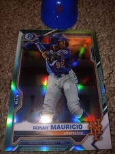 Ronny Mauricio Bowman Chrome 2021🔥 RARE🔥026/125 TRUE Aqua REFRACTOR Rookie RC
